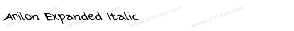 Arilon Expanded Italic字体转换